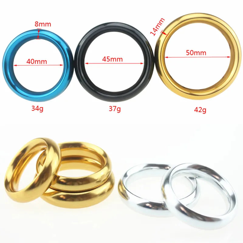 Metal Aluminum Penis Rings Male Cockrings Delayed Ejaculation Adult Products Casing Delay Lock Loops Cock Rings Sex Ring B2-25