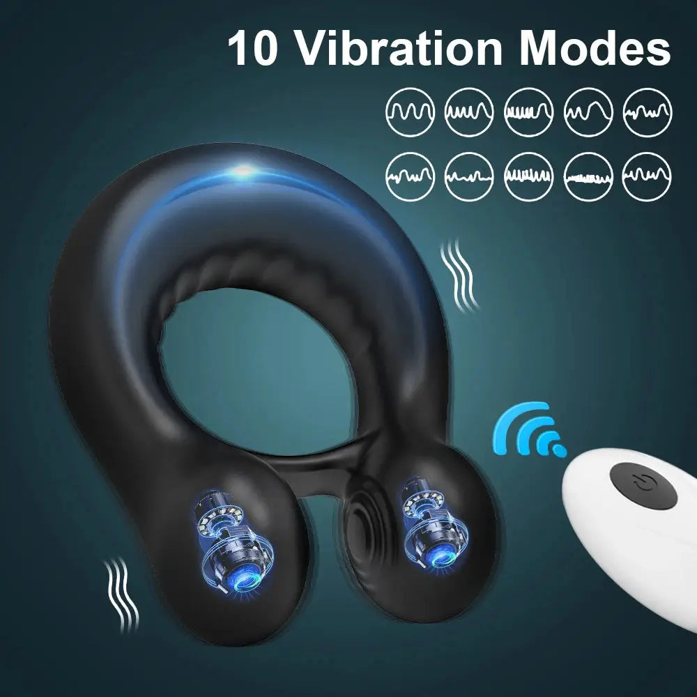 Cock Ring Vibrator Cockring Vibrating Testicles Penis Massager  for Men Couple Male Delay Ejaculation Sex Toy for Adults