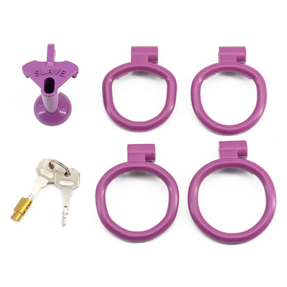 New Design Pink Plastic Negative Male Chastity Lock Device Short/Long Slave Cock Bondage Cage Penis Ring for Men