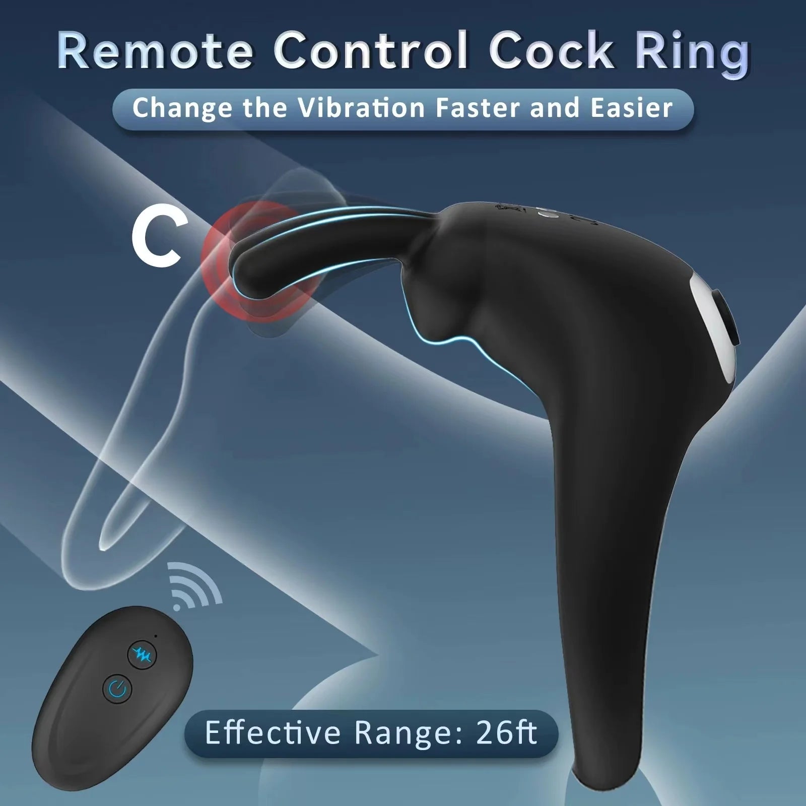 Penis Ring Vibrator Wireless Remote Control Clitoris Stimulation Delay Ejaculation Enlargement Erection For Men