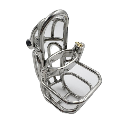 Newest Design Stainless Steel Detachable Male Chastity Device, PA Puncture Cock Cage,Penis Ring Lock, Stealth Lock Chastity Belt