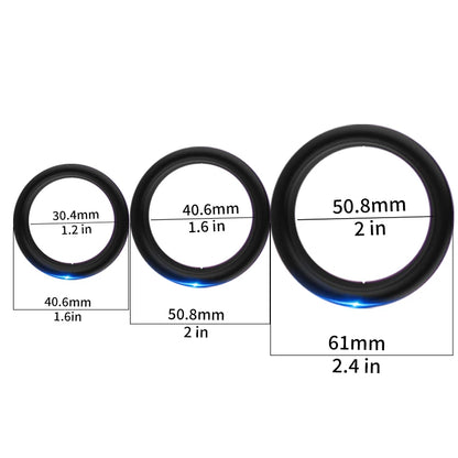 Yoaiv Three Penis Ring Reusable Silicone Semen Lock Dick Enlargement Delayed Ejaculation Sex Toys For Men Masturbation Adults 18