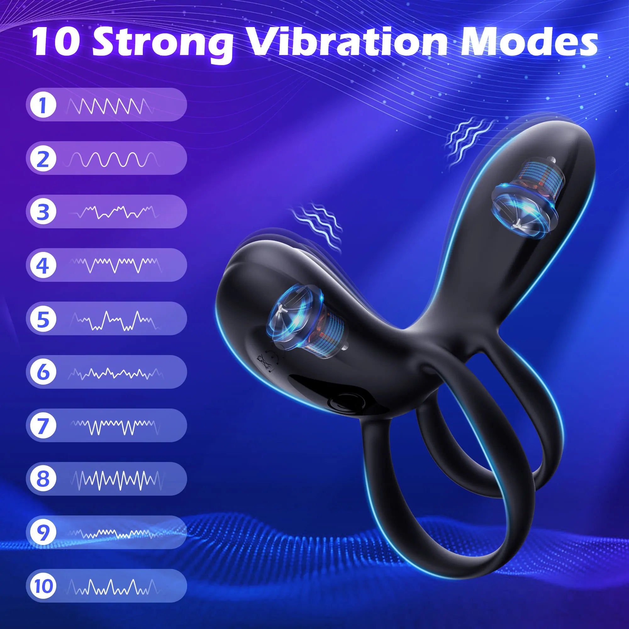 Vibrating Cock Ring Remote Control Dual Penis Ring for Men Couple with Vibrating G-spot and Clitor Simulator 3 in 1 Vibrator Adu