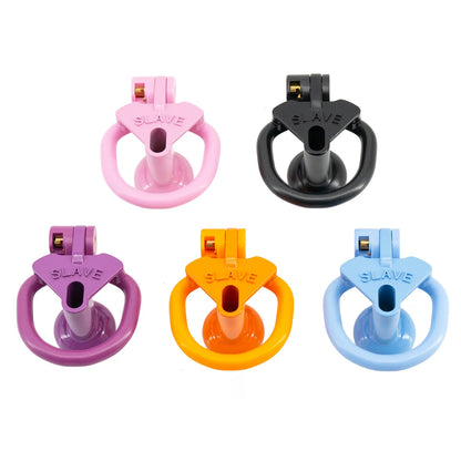 New Design Pink Plastic Negative Male Chastity Lock Device Short/Long Slave Cock Bondage Cage Penis Ring for Men