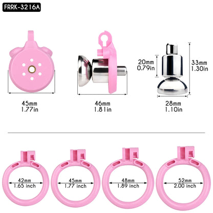 FRRK Strapon Flat Chastity Cage With Elastic Band Belt 4 Sizes Penis Ring Male Chastity Belt Sexshop BDSM Men Femboy Sissies 18