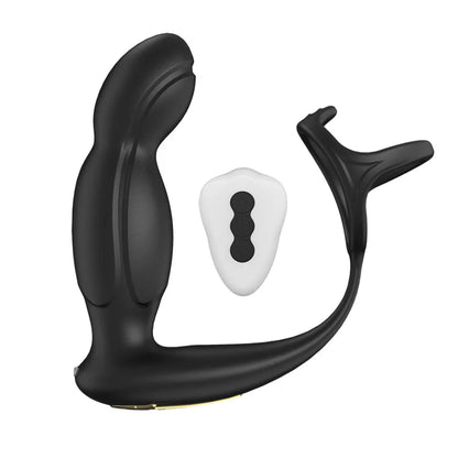 Two motors Prostate Massager Vibrator 360°Rotate Anal Plugs Penis Ring Butt Plug Vibrator Wireless Control for Men Masturbator