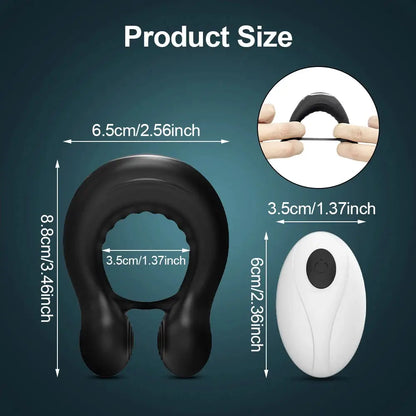 Cock Ring Vibrator Cockring Vibrating Testicles Penis Massager  for Men Couple Male Delay Ejaculation Sex Toy for Adults