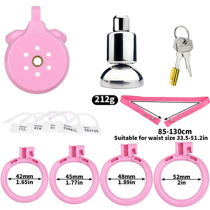 FRRK Strapon Flat Chastity Cage With Elastic Band Belt 4 Sizes Penis Ring Male Chastity Belt Sexshop BDSM Men Femboy Sissies 18