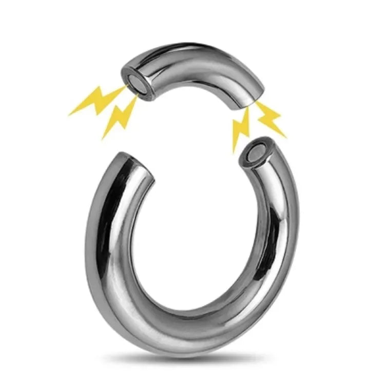 Magnet Penis Ring Stainless Steel Cock Cage Magnetic Dick Stretchers Testis Bondage Weight Phallus Erection Enhancing Orgasm