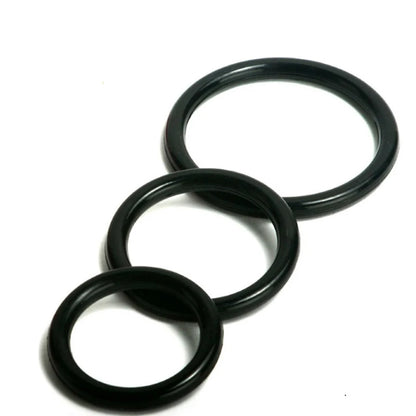 Yoaiv Three Penis Ring Reusable Silicone Semen Lock Dick Enlargement Delayed Ejaculation Sex Toys For Men Masturbation Adults 18