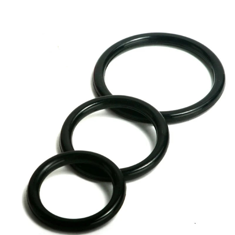 Yoaiv Three Penis Ring Reusable Silicone Semen Lock Dick Enlargement Delayed Ejaculation Sex Toys For Men Masturbation Adults 18