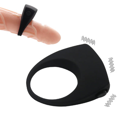 Silicone Penis Ring Delay Ejaculation Sex Toys for Men Male Masturbator Elastic Cock Ring with Bullet Vibrator Sextoys