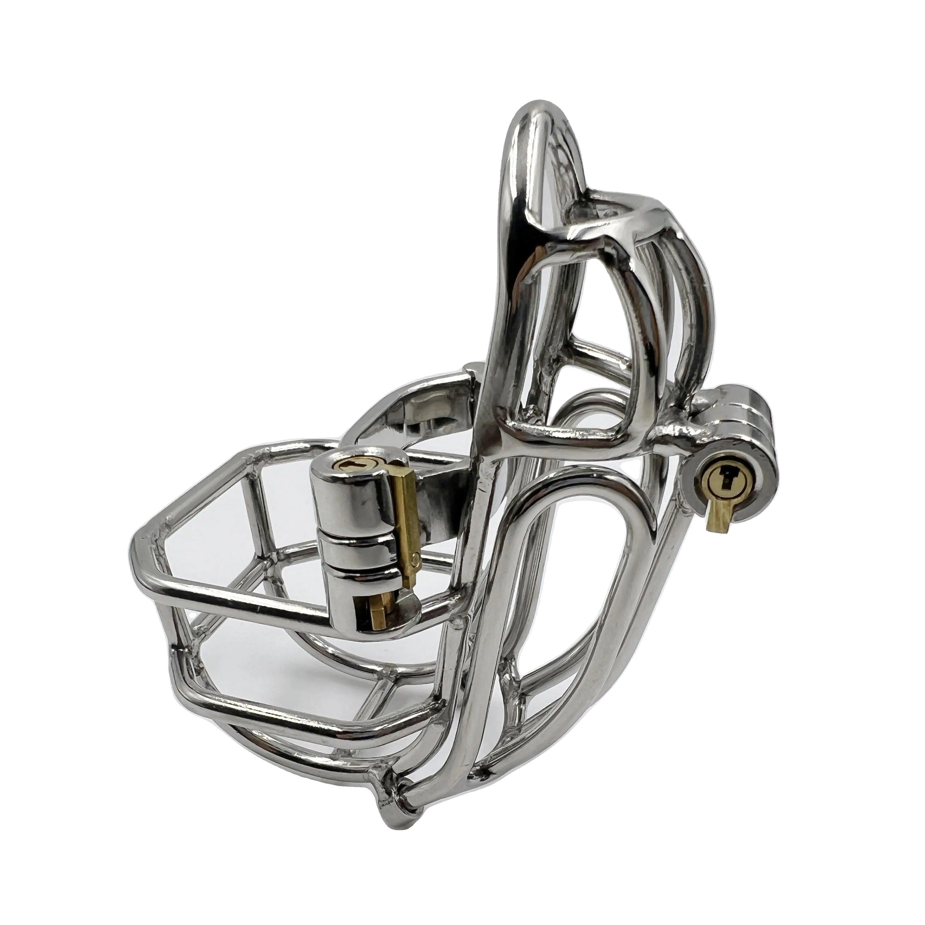 Newest Design Stainless Steel Detachable Male Chastity Device, PA Puncture Cock Cage,Penis Ring Lock, Stealth Lock Chastity Belt