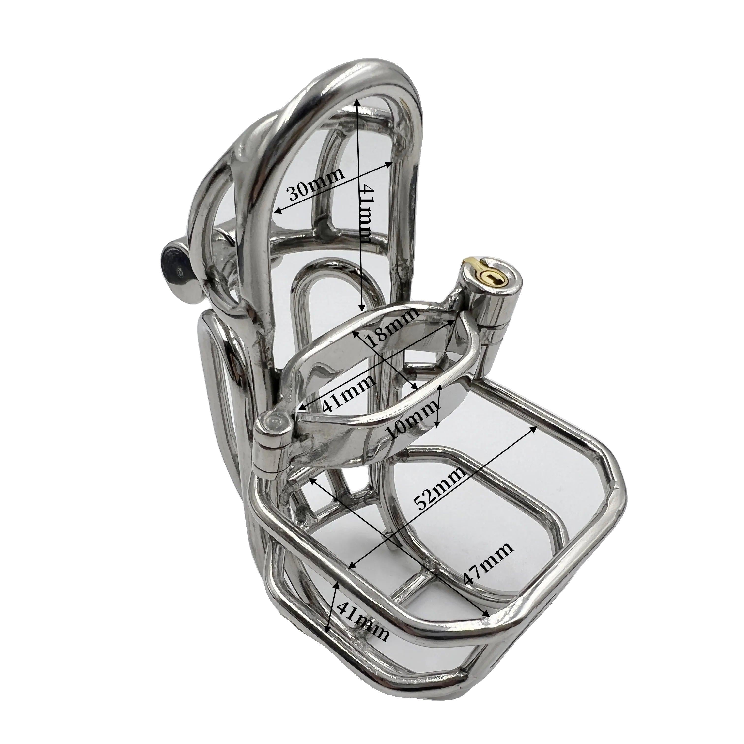 Newest Design Stainless Steel Detachable Male Chastity Device, PA Puncture Cock Cage,Penis Ring Lock, Stealth Lock Chastity Belt